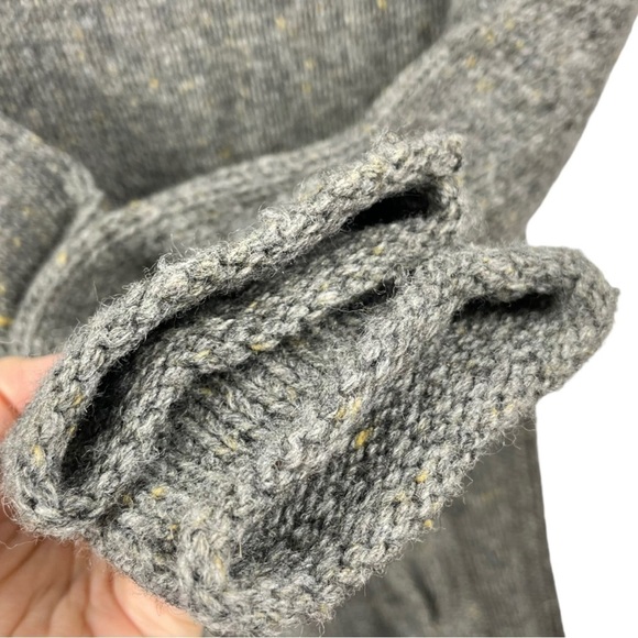 MAX Studio Grey Marled Wool Cowl Neck Fit and Flared Sweater Dress Size M - Picture 5 of 6